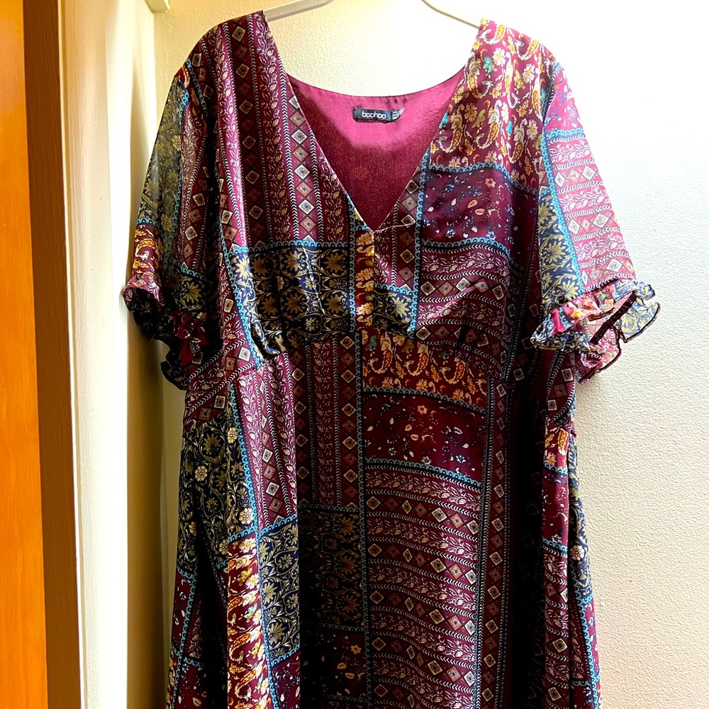 boohoo boho mini dress